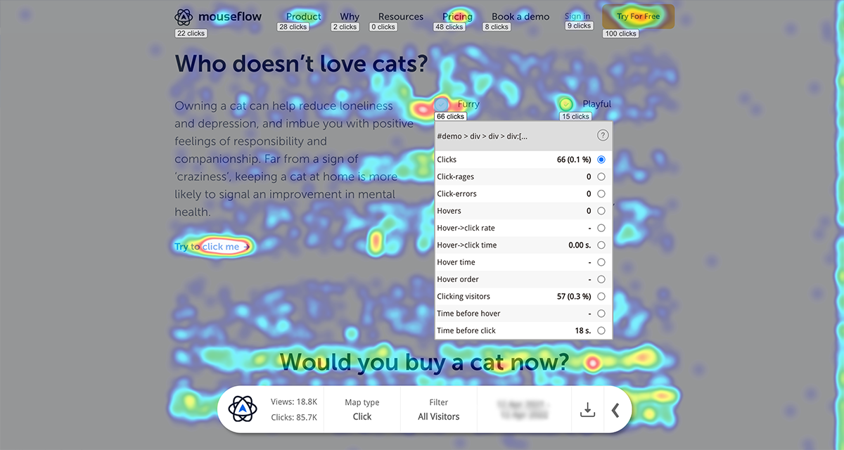 mouseflow heatmap